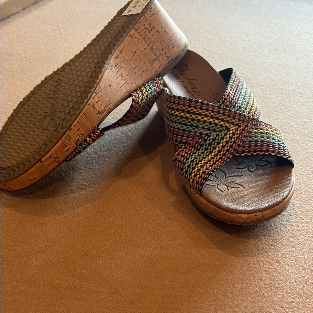 Skechers Brown Woven Sandals for Casual Comfort